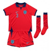 Dětský Fotbalový dres Anglie Luke Shaw #3 MS 2022 Venkovní Krátký Rukáv (+ trenýrky)